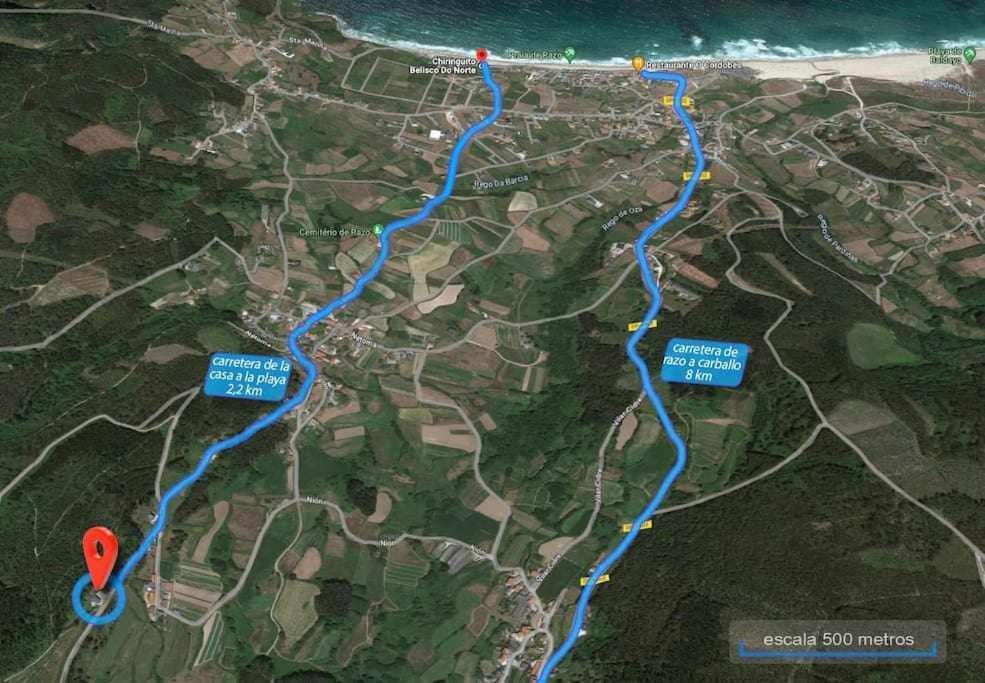 Ag Casa Anema 10 Huespedes A 2Km De La Playa Razo Villa A Coruna Bagian luar foto